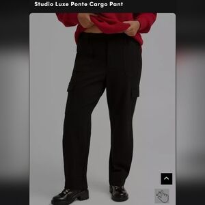 NWOT. Torrid Black Studio Luxe Ponte Cargo Pant